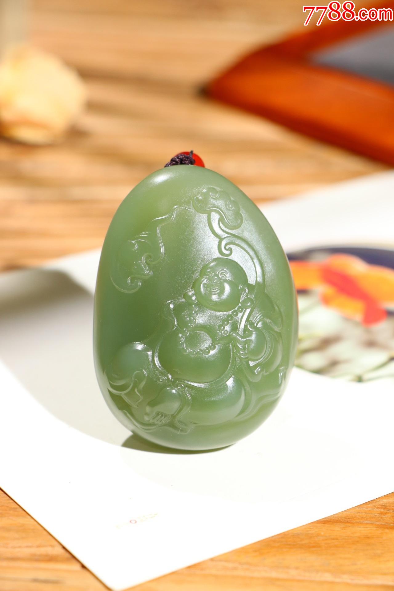 (佛引福来)127811;和田玉湖水绿aa91s39f_价格11700元_第1张_7788收藏