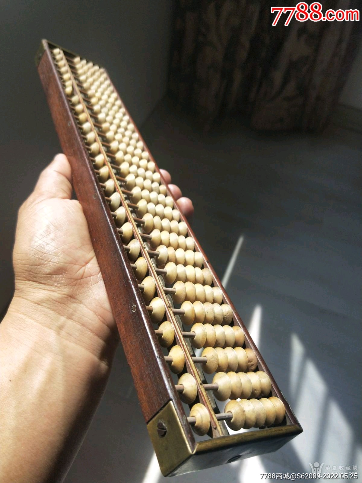 民国好品红木框骨珠27档老算盘-价格:168元-se87303235-算盘-零售
