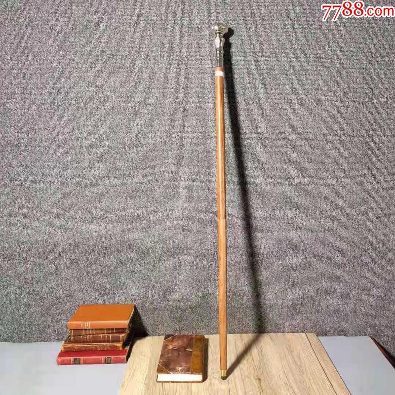 印度复古仿古实木镀银拐杖文明杖绅士手杖怀旧影视道具长98厘米_木制拐杖_古董影像器材收藏【7788收藏__收藏热线】