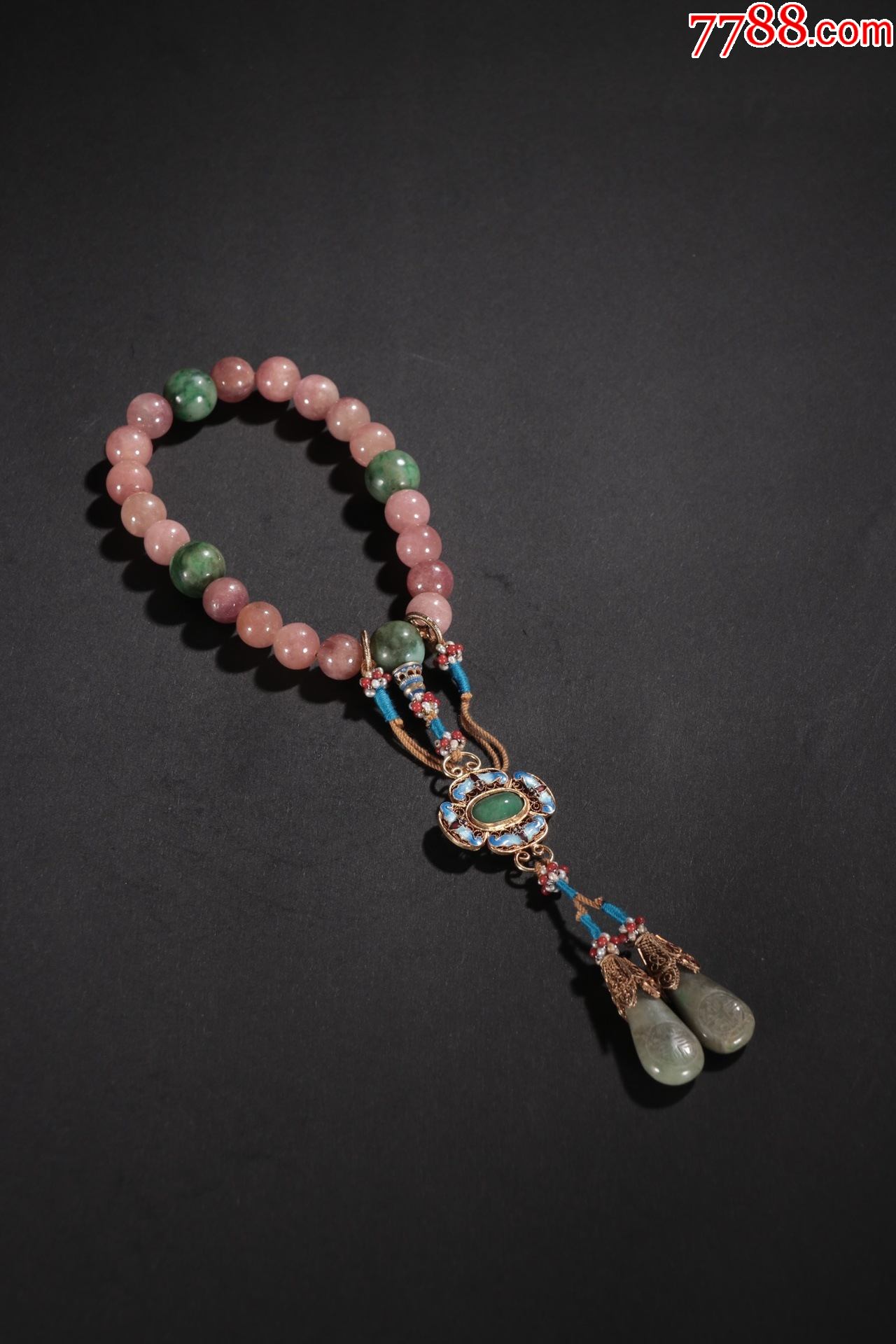 宫廷风天然碧玺十八子手持._价格5500元_第1张_7788收藏__收藏热线