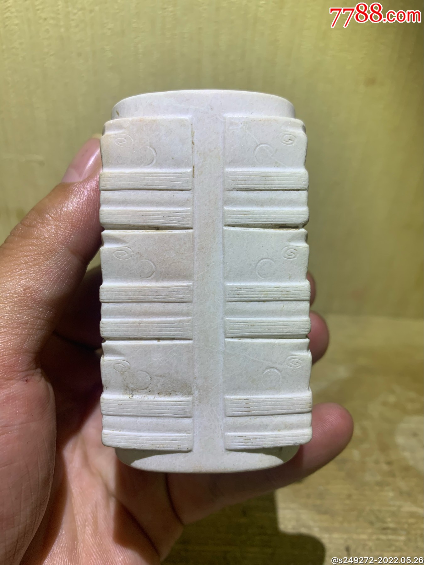 清代灰皮仿古玉琮-价格:600元-se87322192-岫岩玉-零售-7788碑贴收藏