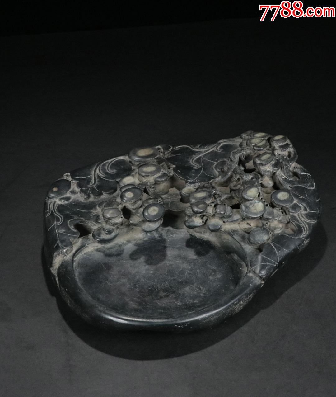 端砚梅花坑门迎福禄