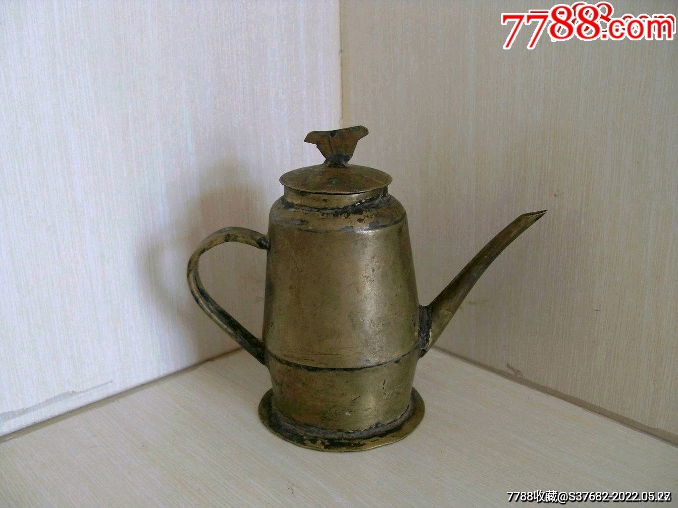 经典纪念版罕见的民国纯手工老铜酒壶