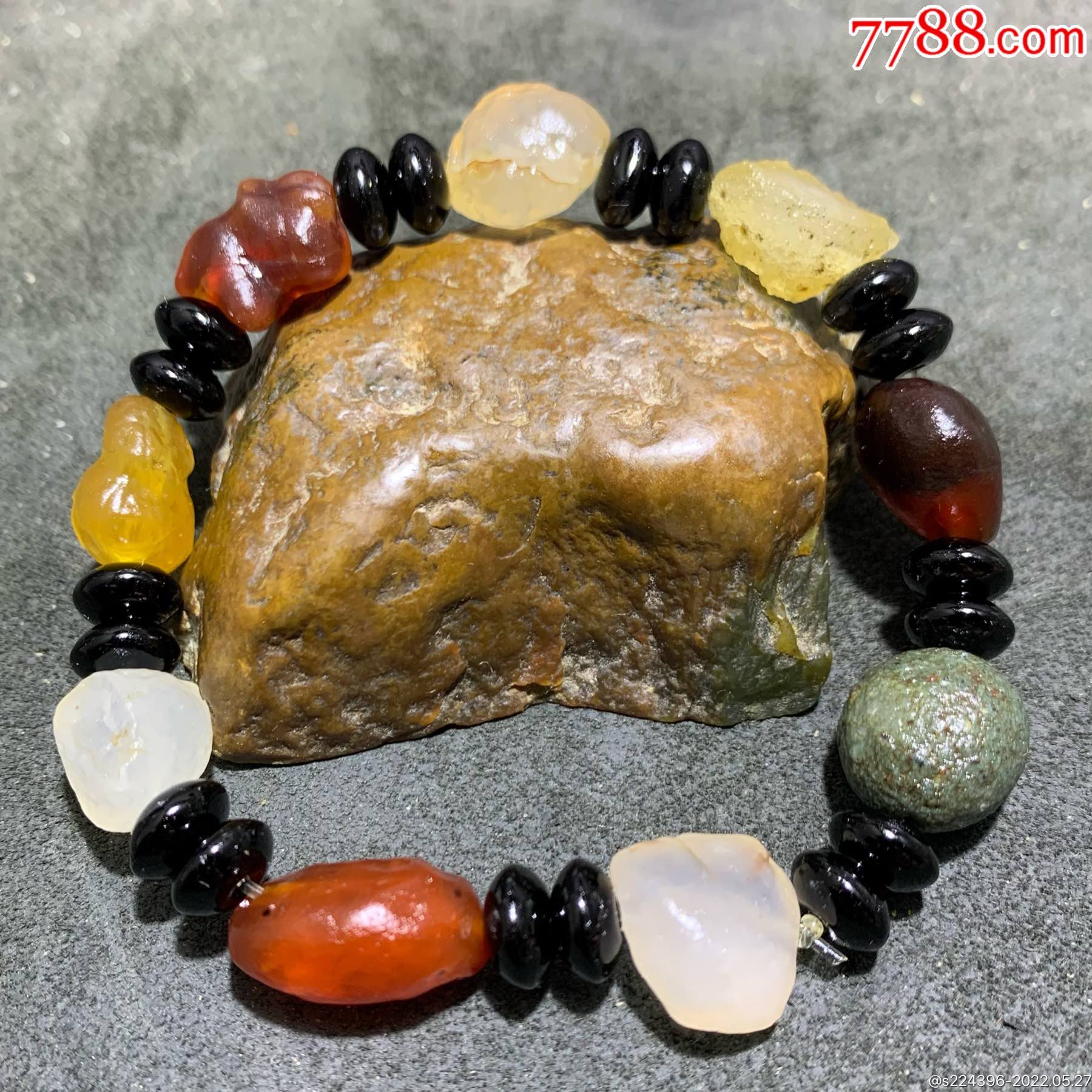 精美阿拉善玛瑙原石手串一条,-价格:39元-se87346836-玛瑙-零售-7788