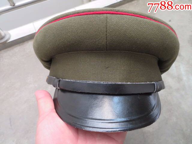 55陆军校官2号马裤呢大檐帽一顶(401厂63年,头围59厘米)_帽子_收藏
