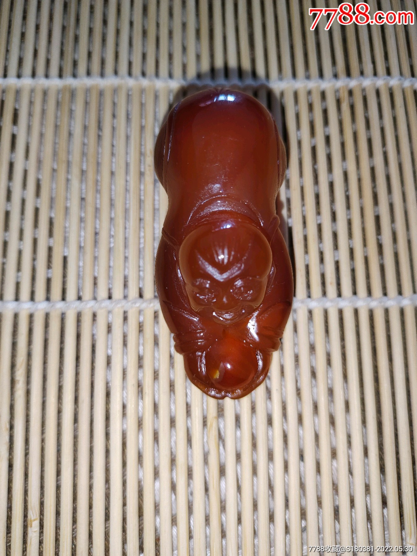马达加斯加天然冰透冰糖玛瑙雕童子献寿挂件吊坠挂坠手把件摆件_价格