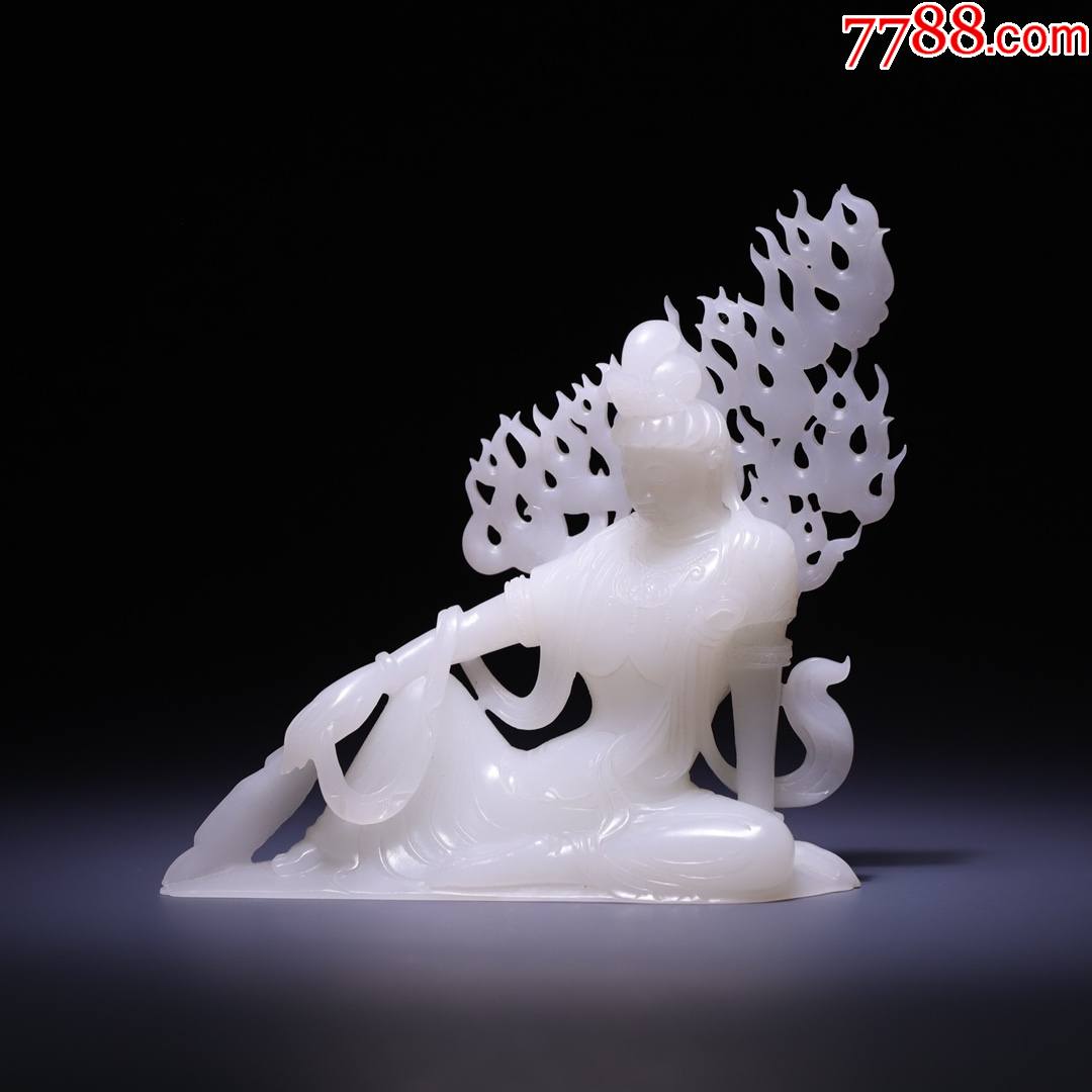 和田玉观音坐像