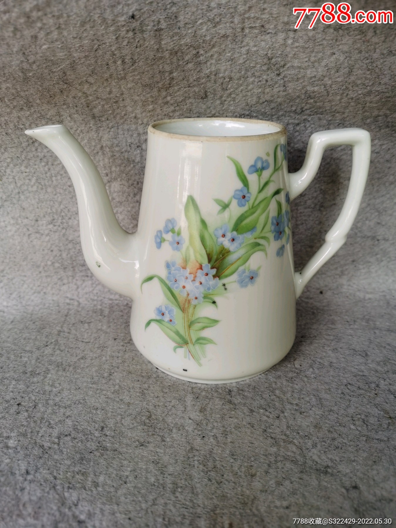 民国至解放前后江西珍品浅绛彩花卉壶茶壶