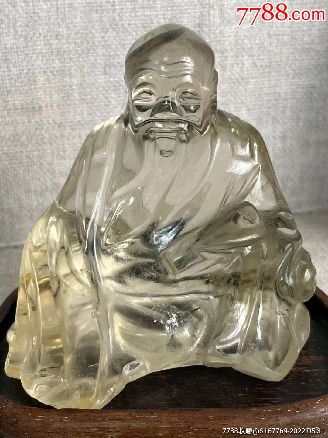 清代水晶佛像通透纯度高