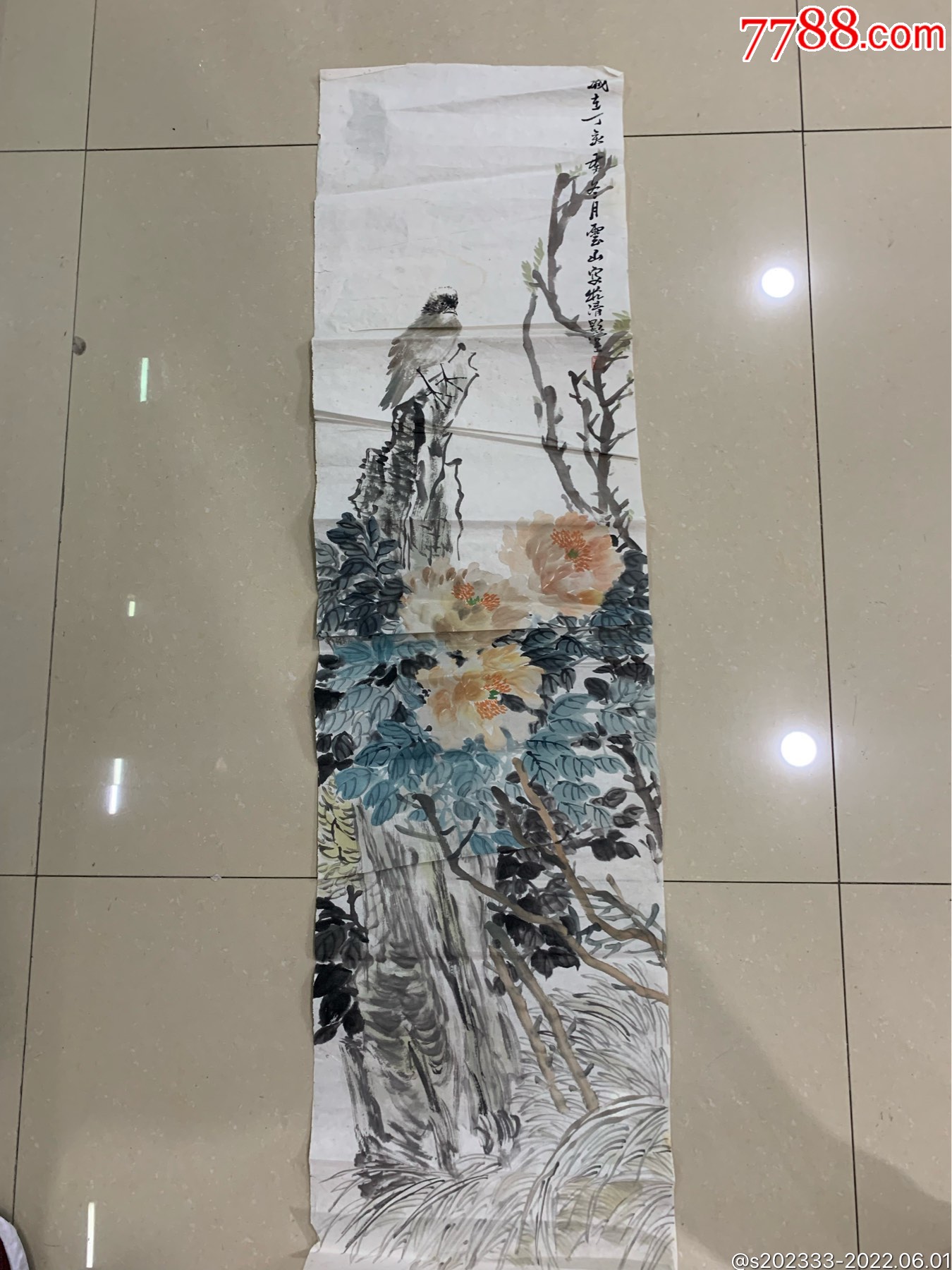 5品99广东著名画家李柏森红梅图,保真!￥3809.