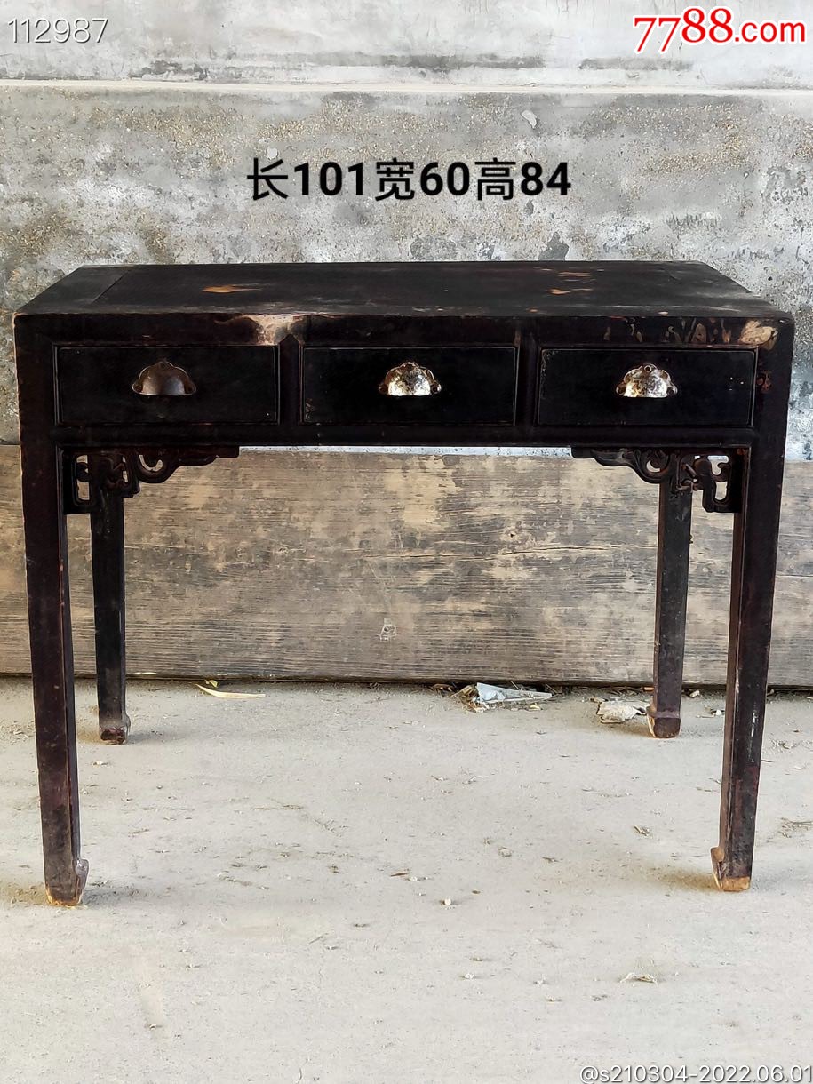 民国老书桌，包浆品相见图，全品包老。_木桌/几/案_图片价格_收藏交易_7788集卡网