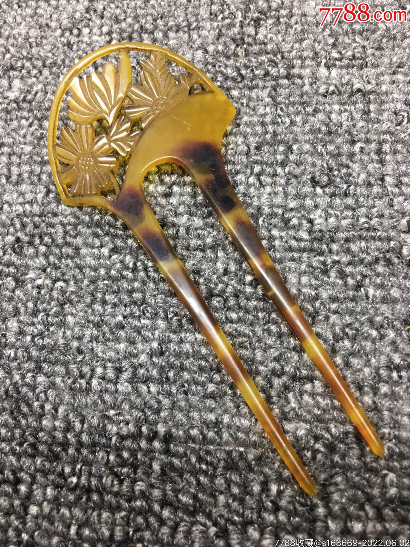 聚邮阁藏品5573vintage日本回流中古雕花发簪中古品不退换