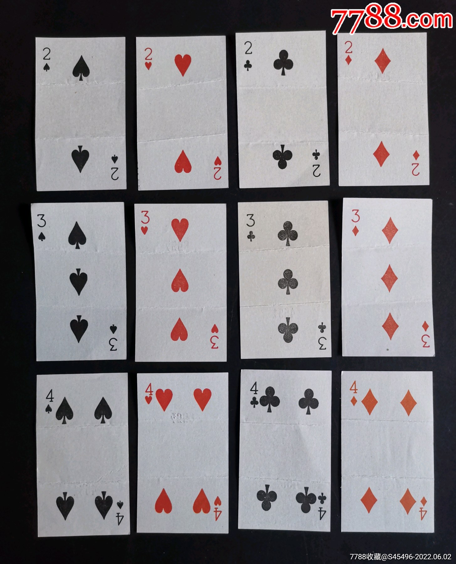 n9404扑克12枚234各4枚全