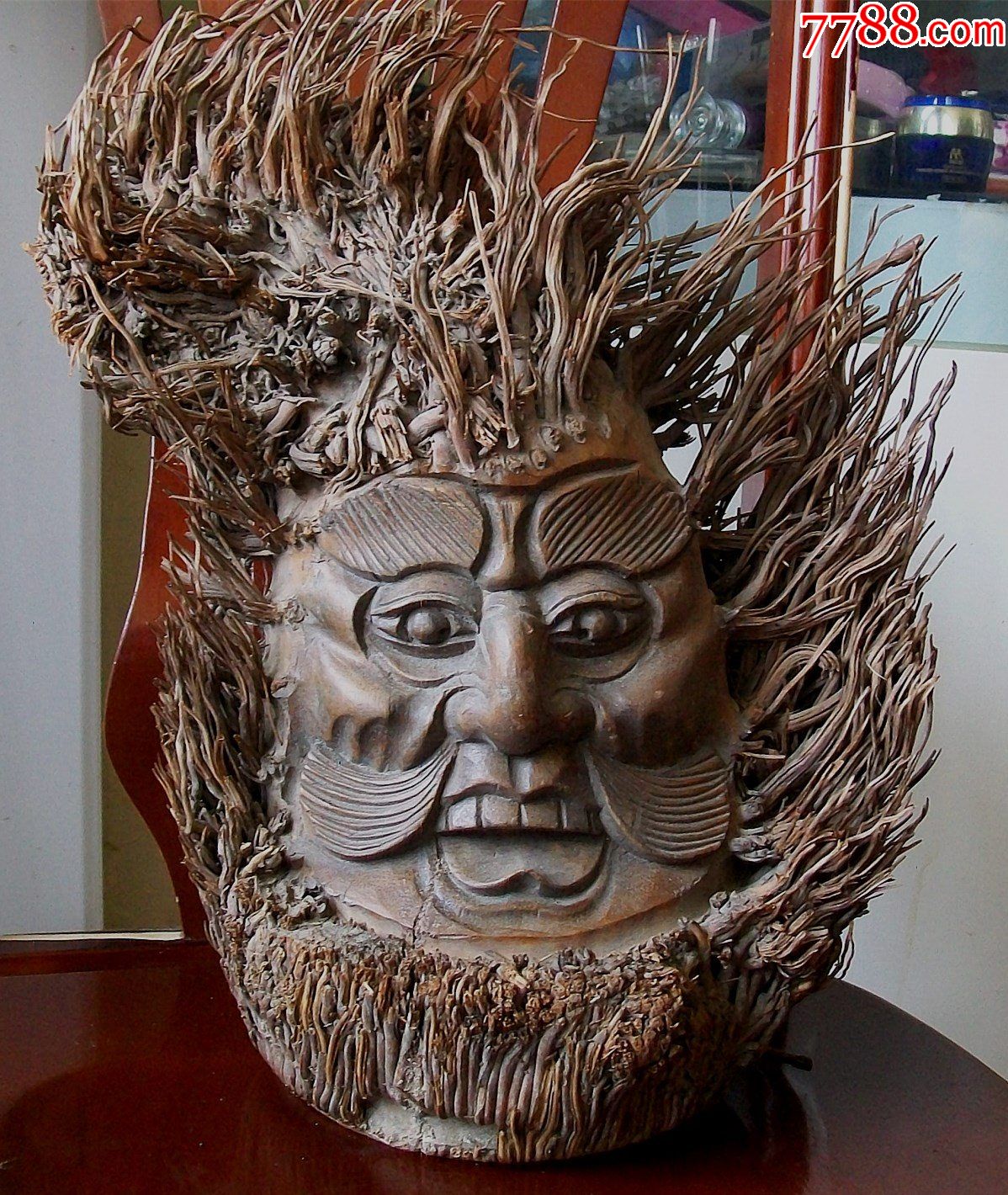 民国,竹根雕钟馗摆件-价格:260元-se87464167-其他根雕/木雕-零售