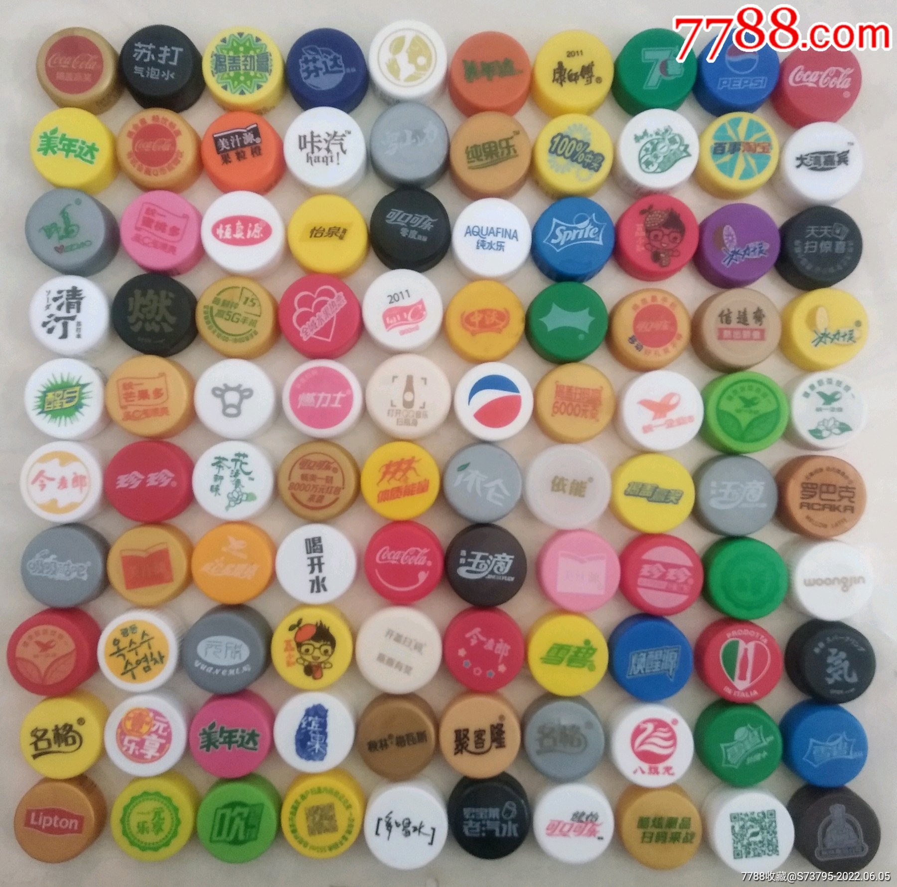 塑料瓶盖收藏100种不同