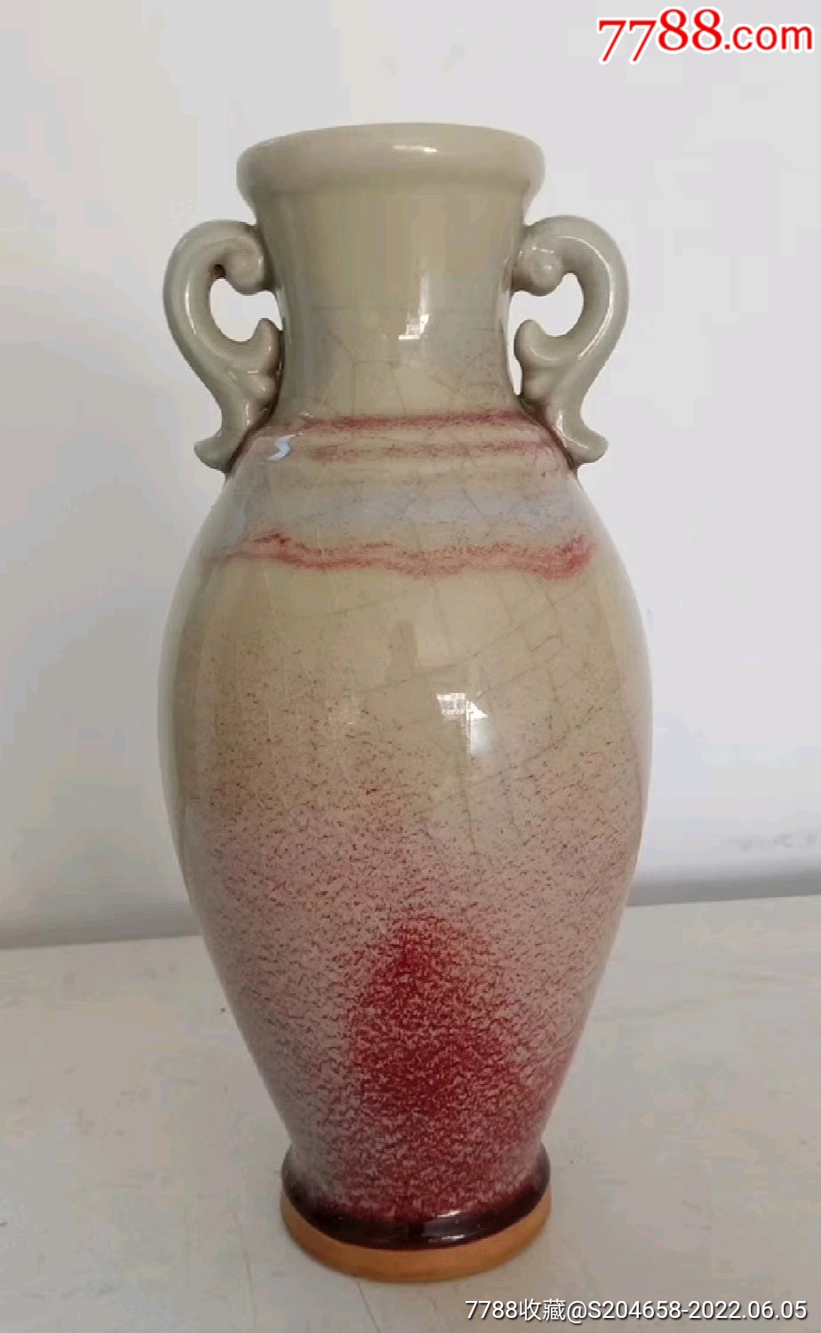 钧瓷双耳瓶(刘富制作)_价格280元_第1张_7788收藏__收藏热线