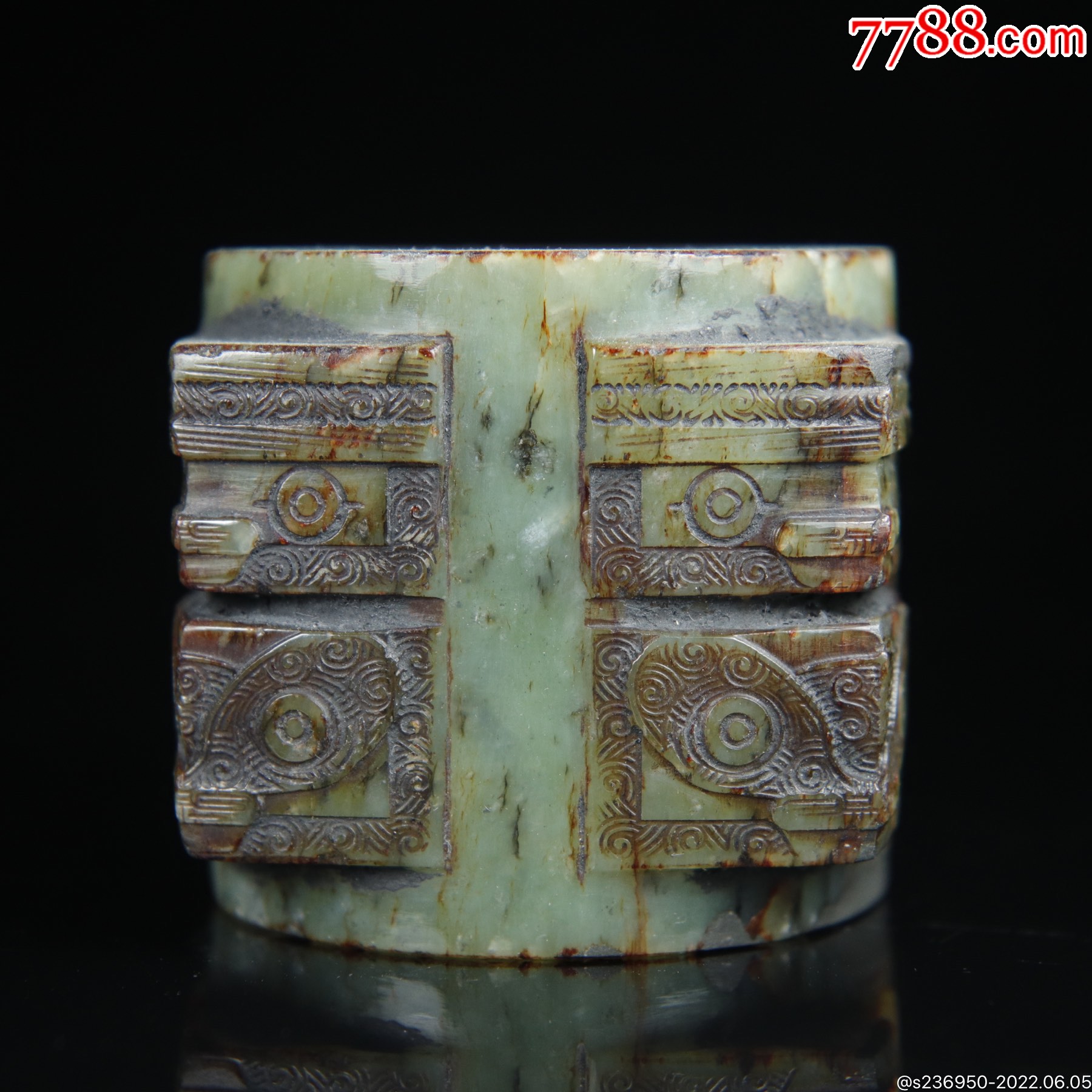 和田玉玉琮摆件_价格2000元_第1张_7788收藏__收藏热线