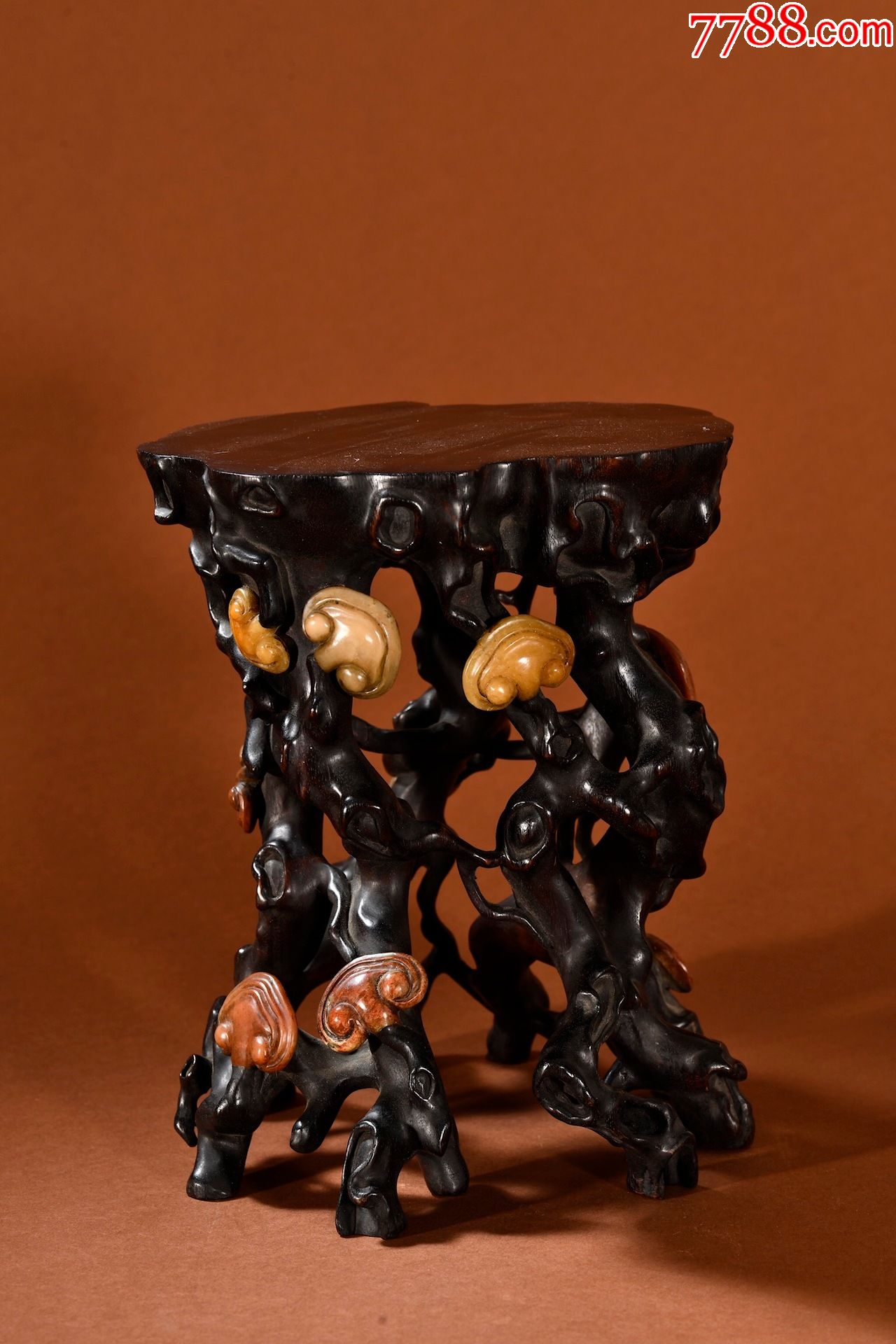 木雕底座_图片鉴赏_收藏价格_7788像章收藏