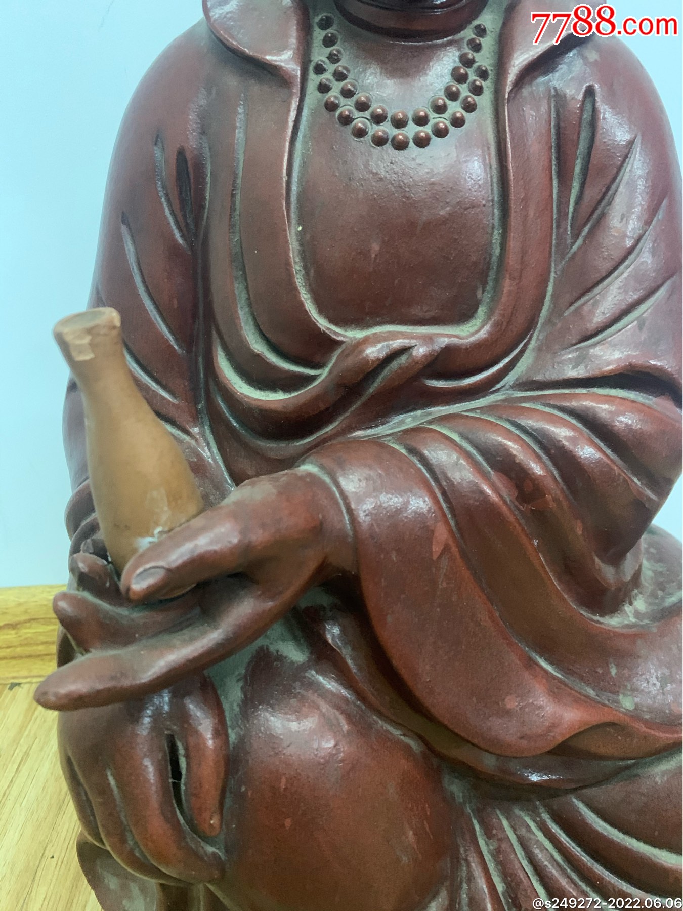 清代紫砂胎观音造像-价格:25000元-se87522030-佛像/造像-零售-7788