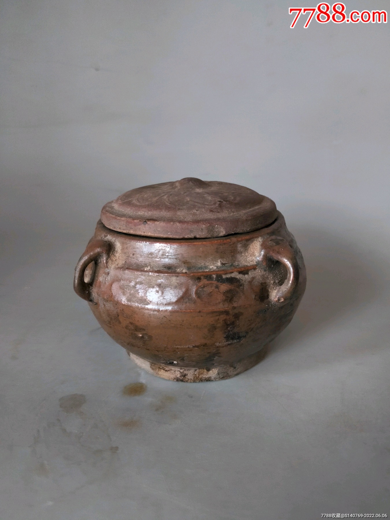 漂亮的带盖四系罐_酱釉瓷/紫金釉_图片收藏_回收价格_7788音像