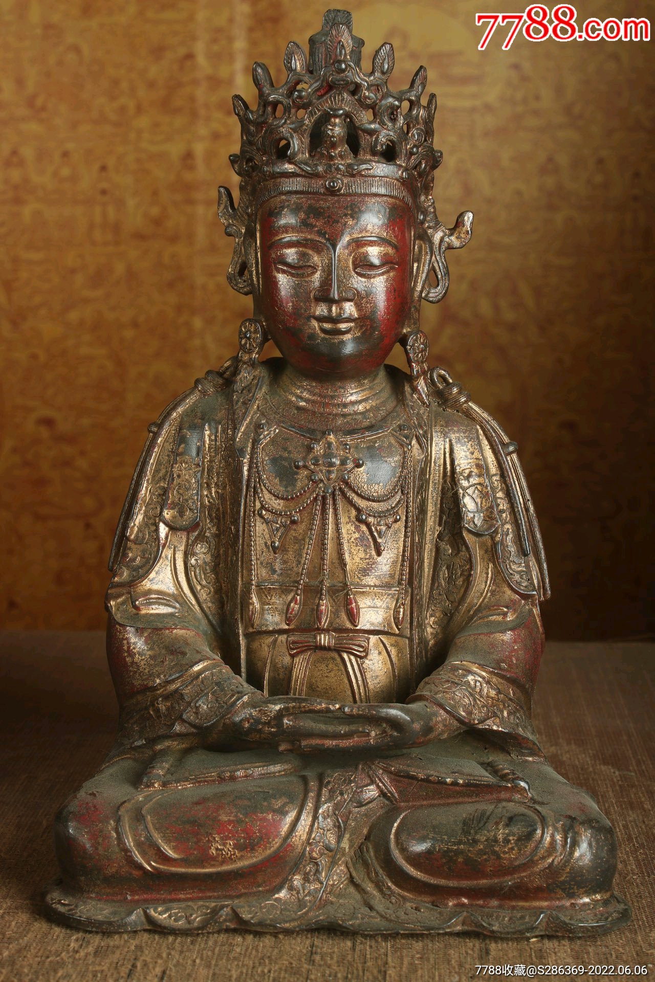 铜鎏金一尊观音-价格:590元-se87524815-铜像/铜佛像-零售-7788收藏