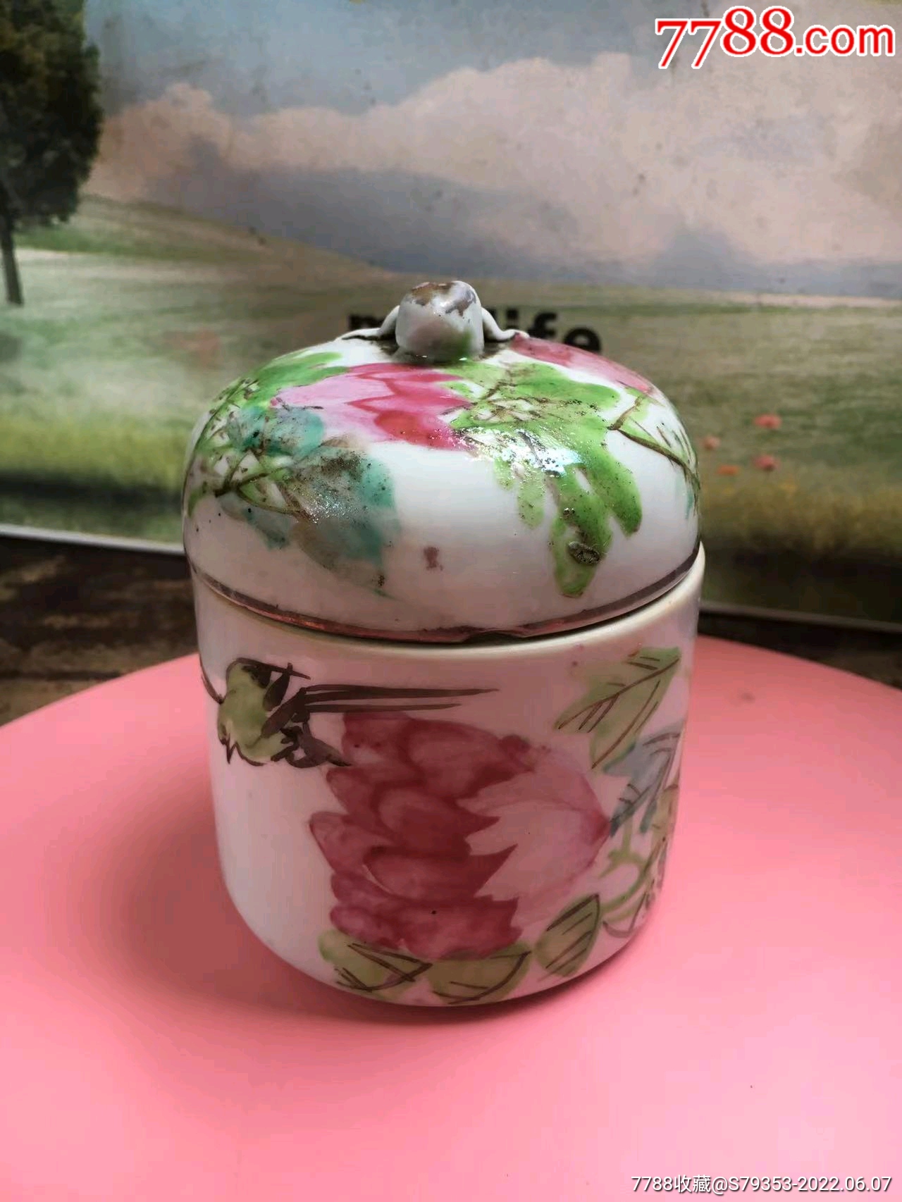 清代浅绛彩花鸟温酒器-价格:2000元-se87530845-彩绘瓷/彩瓷-零售