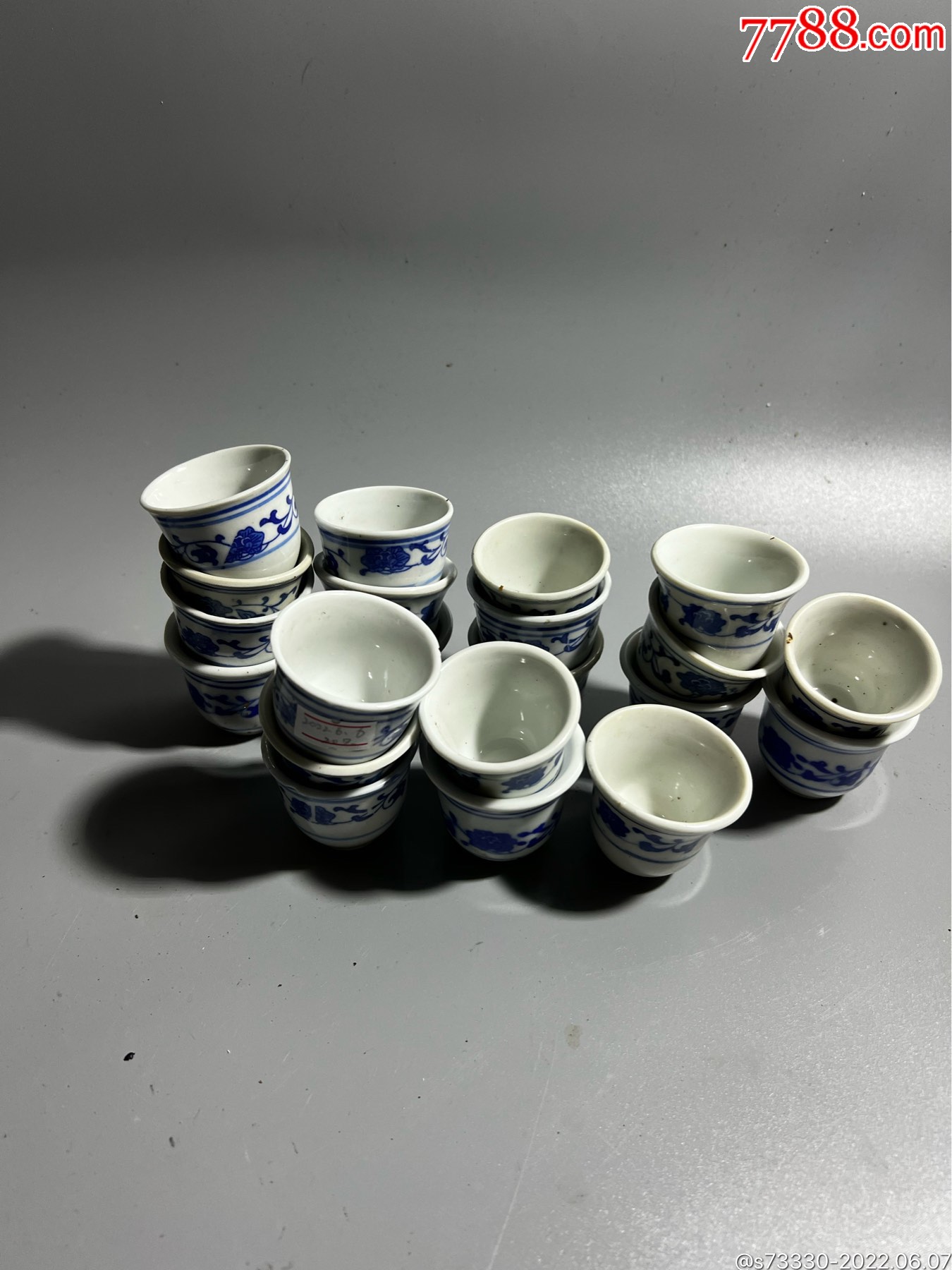 80,90年代,景德镇青花小酒杯20只合售_价格45元_第1张_7788收藏__收藏