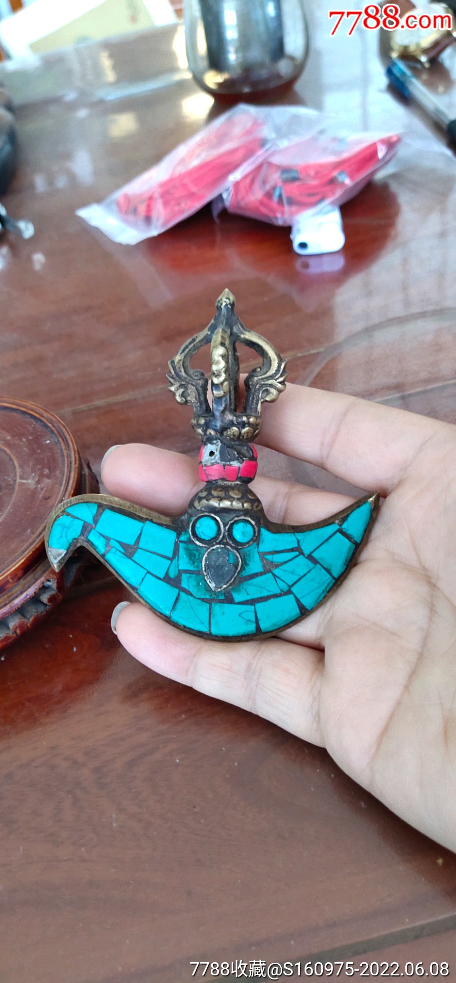 黄铜藏教金刚杵法器一个有磕碰基本完整