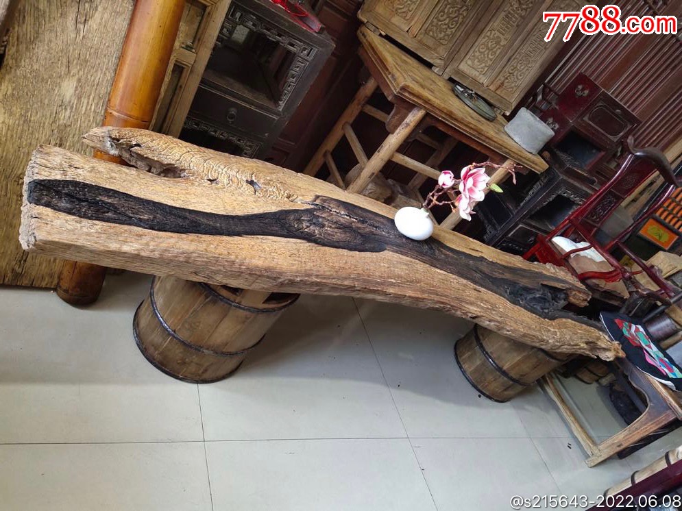 雷击木枣木大板一块造型不错风化好可做茶台