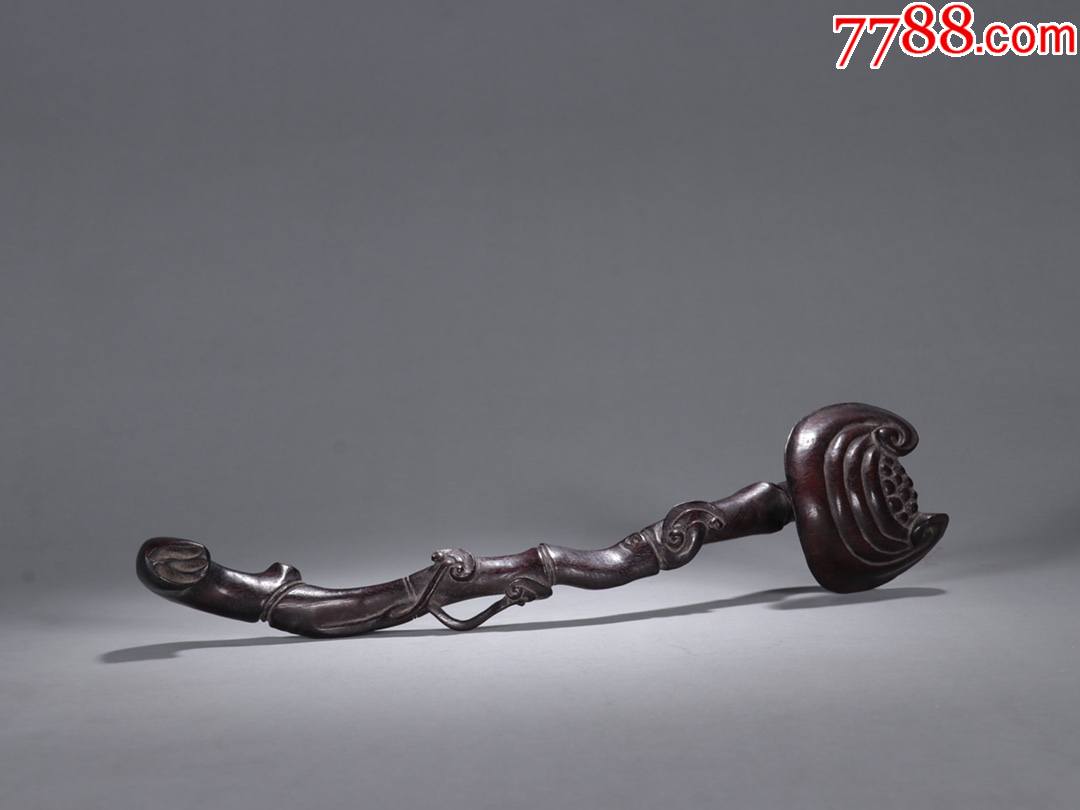 紫檀木灵芝如意摆件_价格4000元_第1张_7788收藏__收藏热线