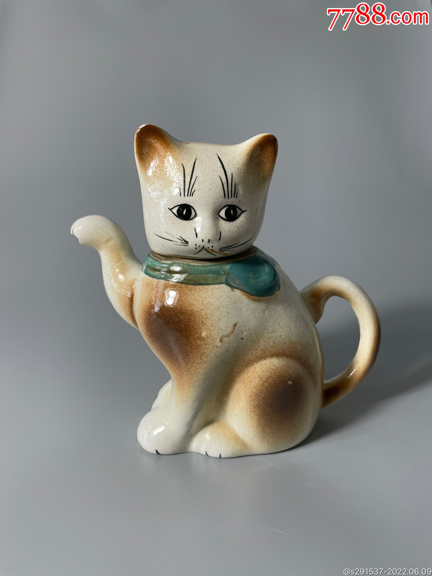 五十年代瓷猫壶一只-价格:180元-se87583271-雕塑瓷/瓷雕-零售-7788