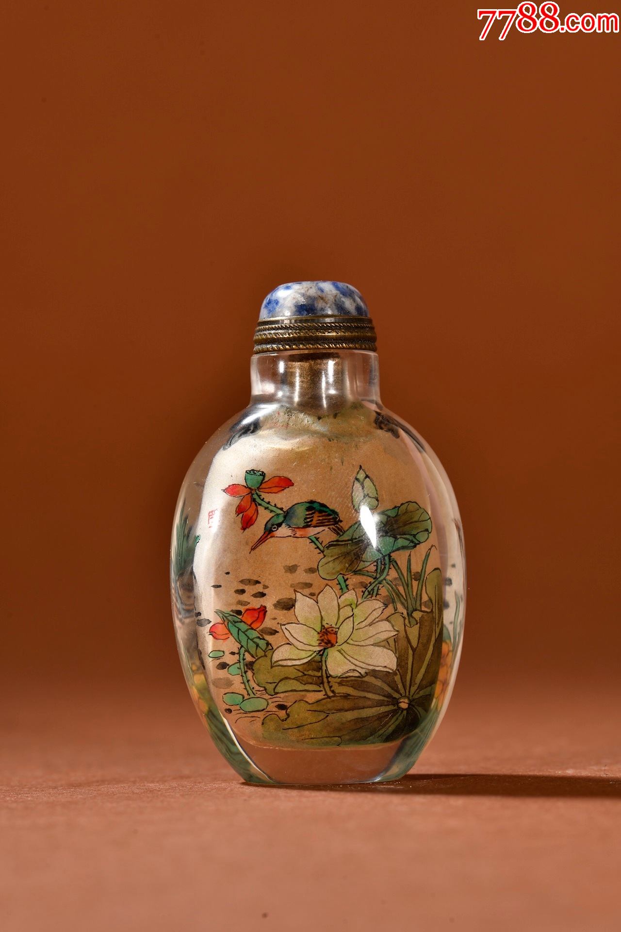 水晶内画花鸟纹鼻烟壶._价格1380元_第1张_7788收藏__收藏热线