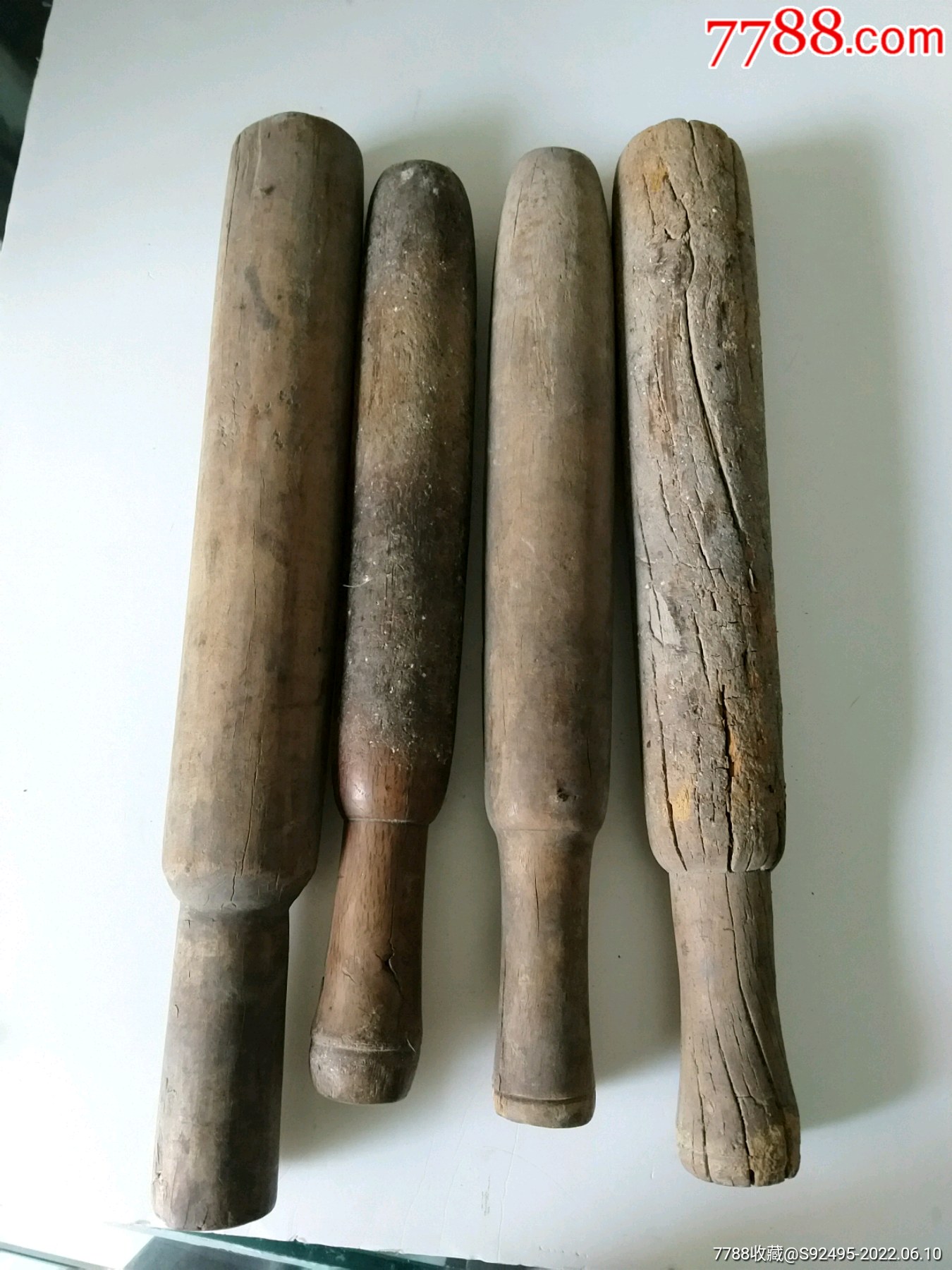 民国老洗衣棒一组沧桑岁月感十足民俗收藏展览展示佳品_价格88元_第1