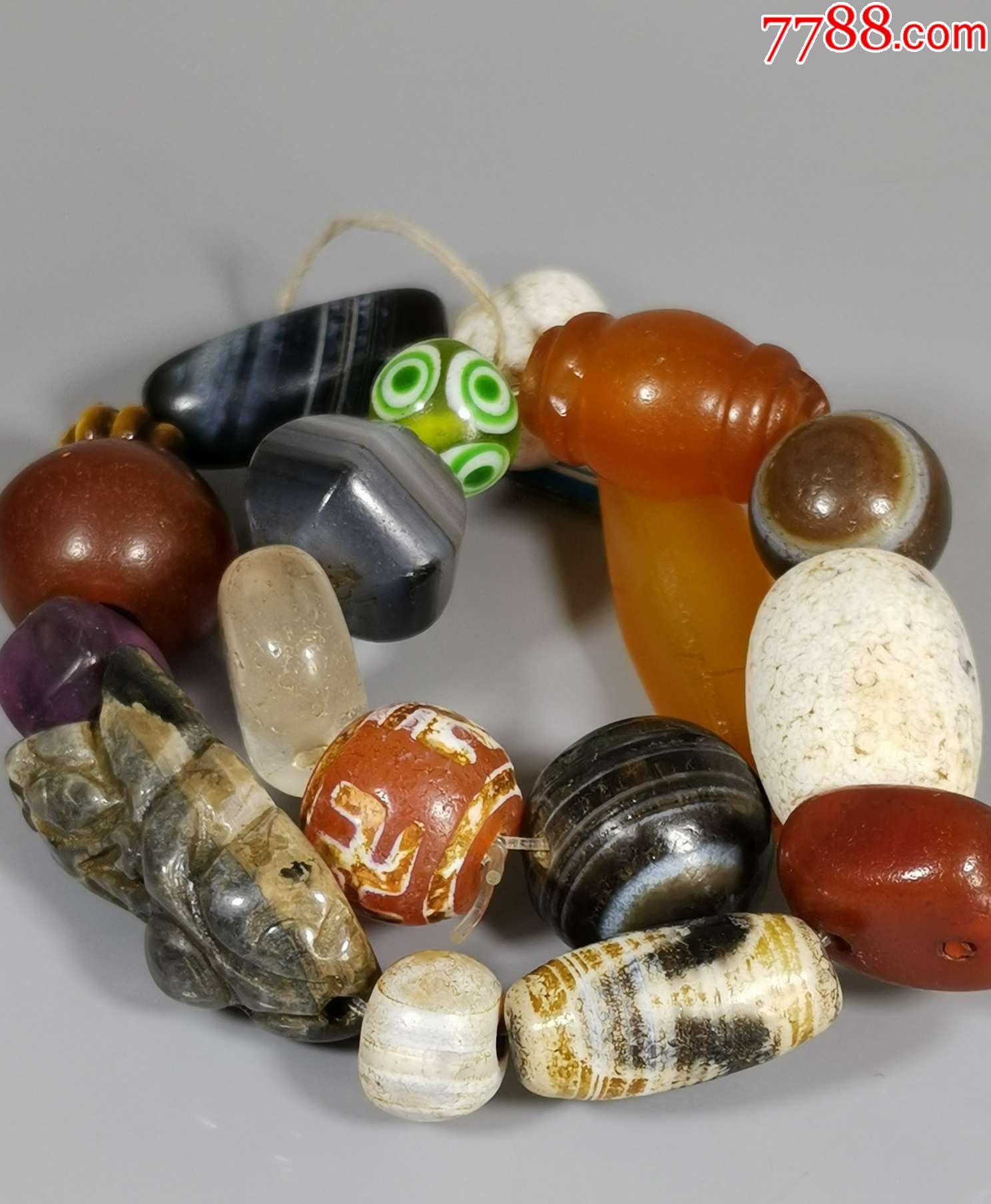6757老玛瑙多宝手串