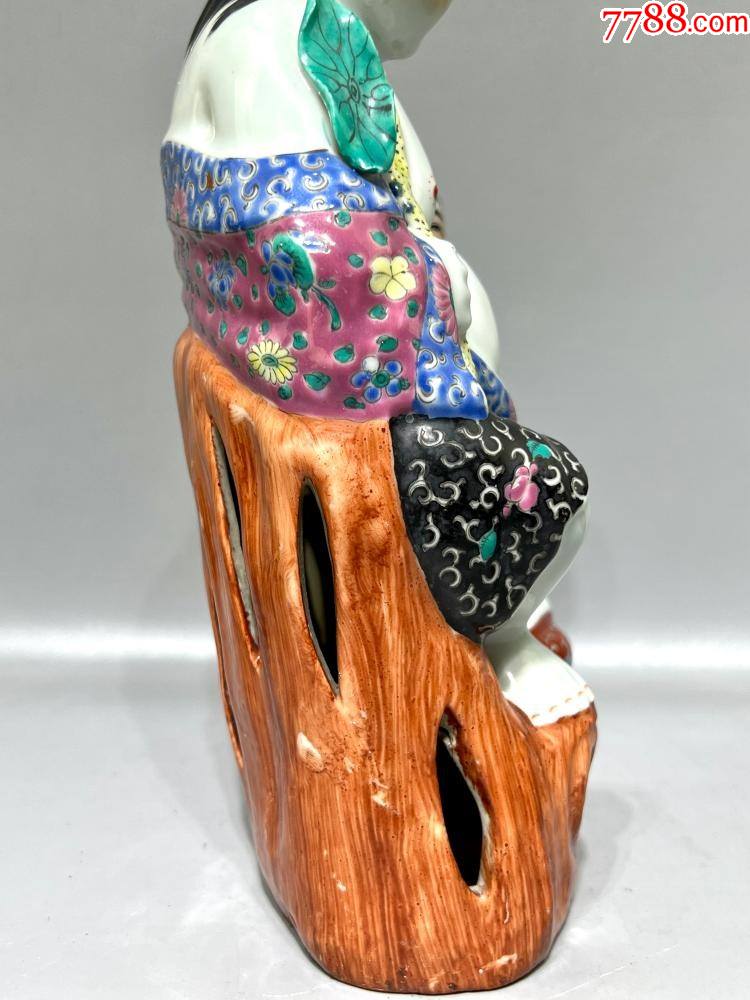 民国朱义顺造粉彩瓷塑_雕塑瓷/瓷雕_第6张_7788陶器收藏