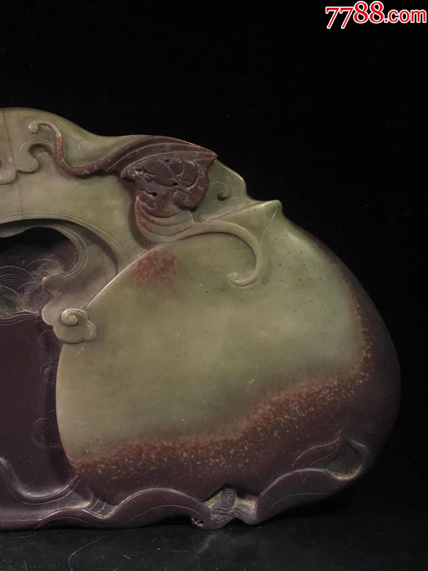 沈石友紫袍玉带石福寿绵长文房砚