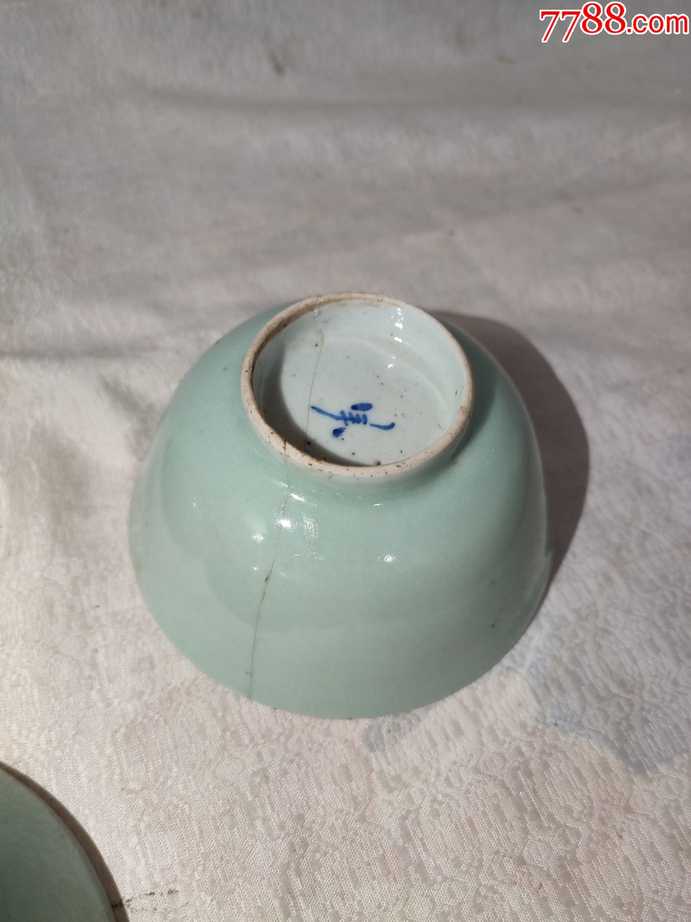 7200清代豆青釉碗5个-价格:138元-se87616165-彩绘瓷/彩瓷-零售-7788