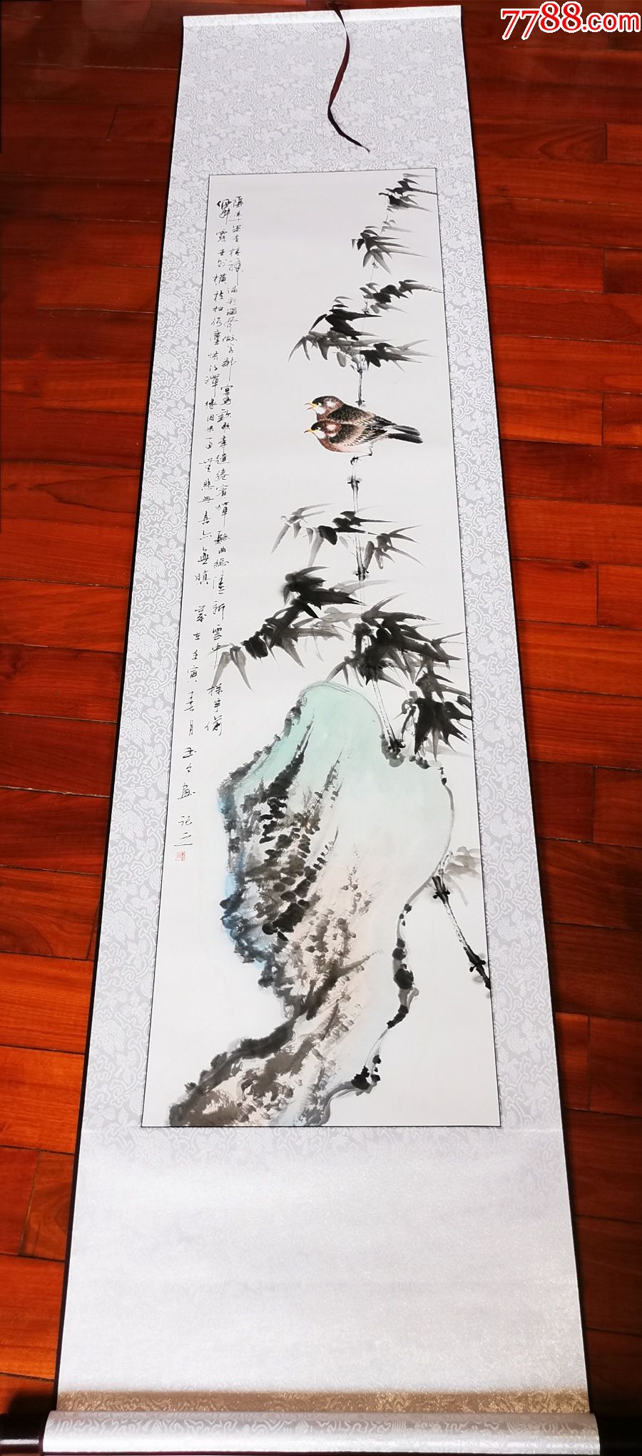 【亦风斋签约画家,卷轴精装裱】国家一级美术师、知名画家李玉夕作品:竹_花鸟国画原作_亦风斋书画【7788商城】