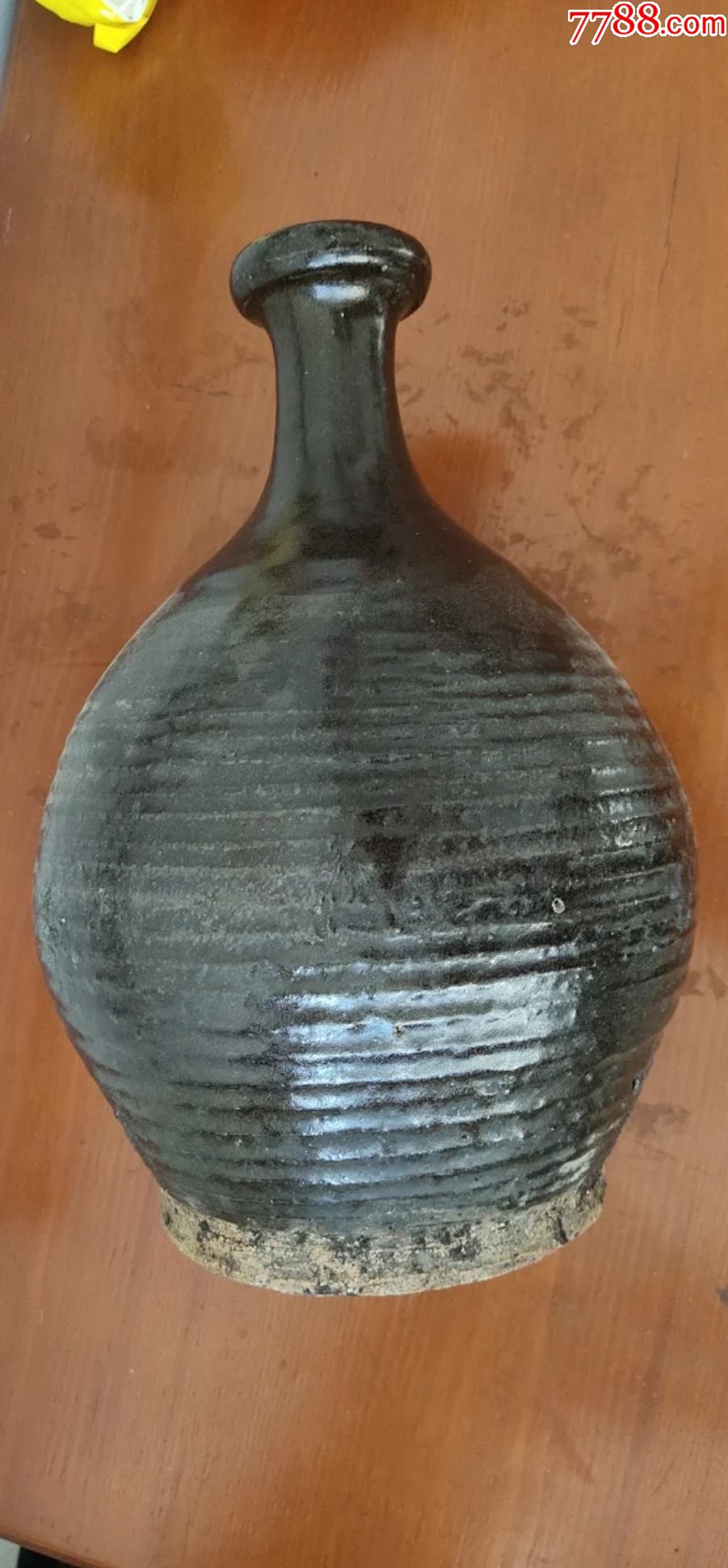 明代酱釉玉壶春瓶锤瓶酒瓶-价格:650元-se87627997-酱釉瓷/紫金釉