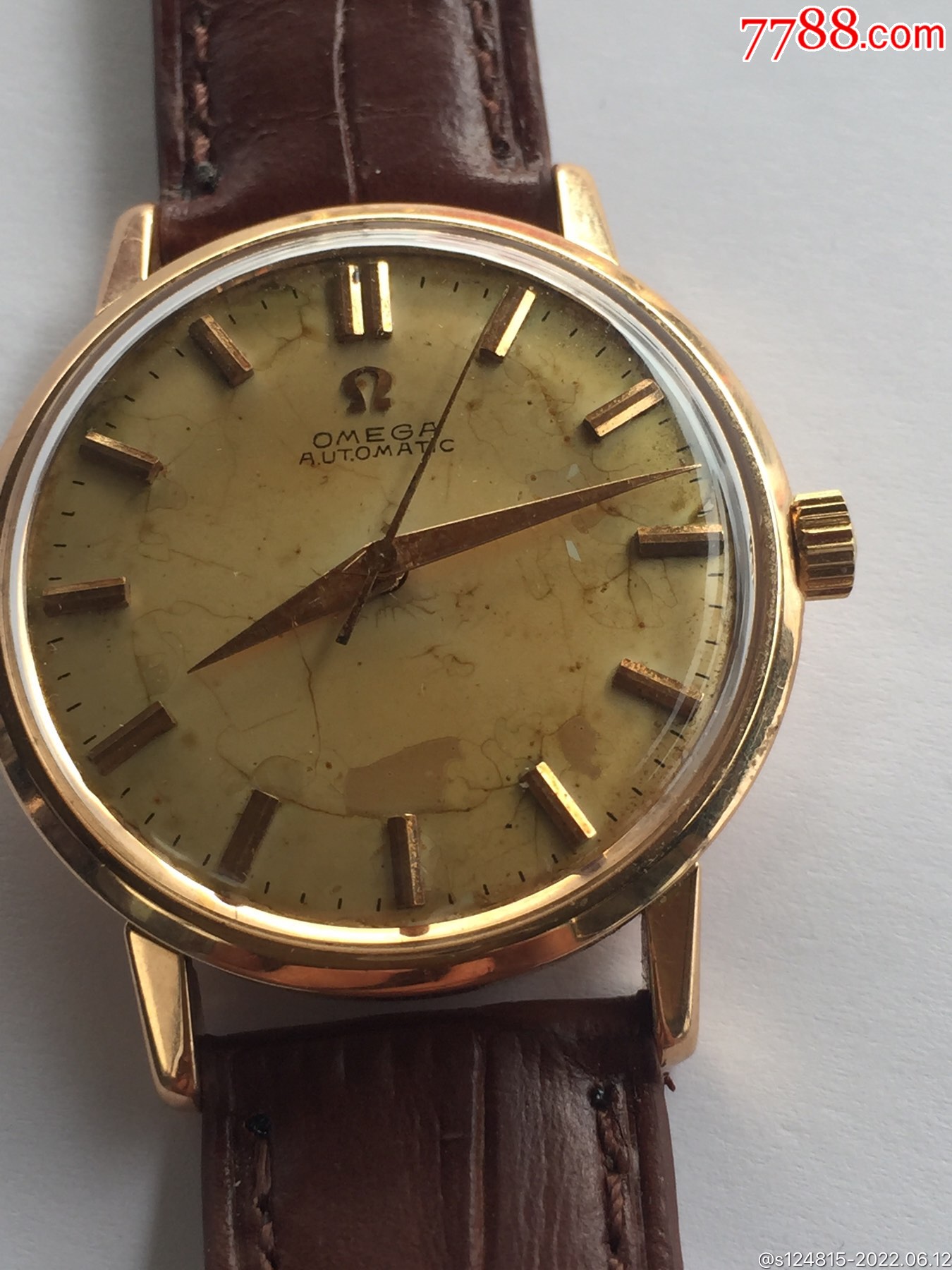 瑞士18k玫瑰金纯金欧米茄自动手表_价格8200元_第1张_7788收藏__收藏
