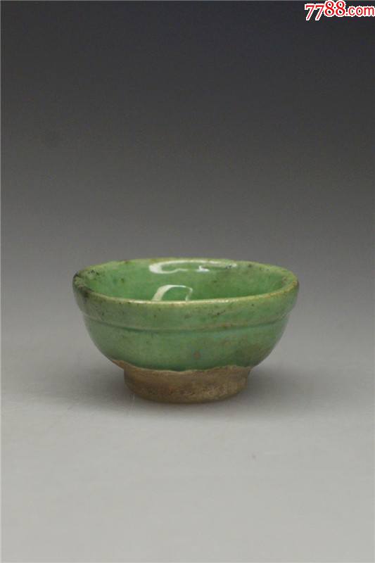 瓜皮绿釉功夫茶杯小杯老杯子茶具品茗杯茶盅瓷器瓷杯_价格85元_第1张