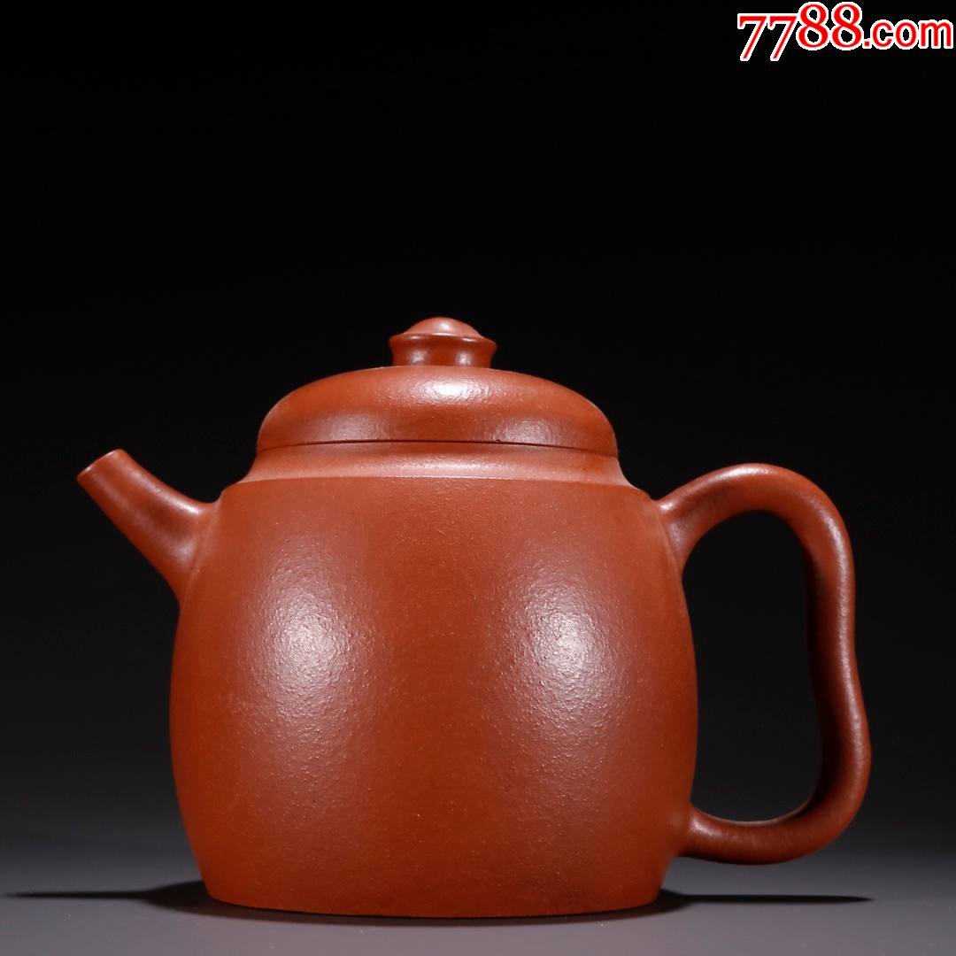 铁画轩款紫砂素面茶壶.