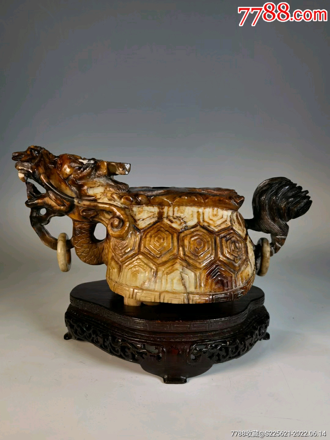 地方玉雕龙生九子之赑屃型底座_其他玉石/玉器_第1张_7788纸艺