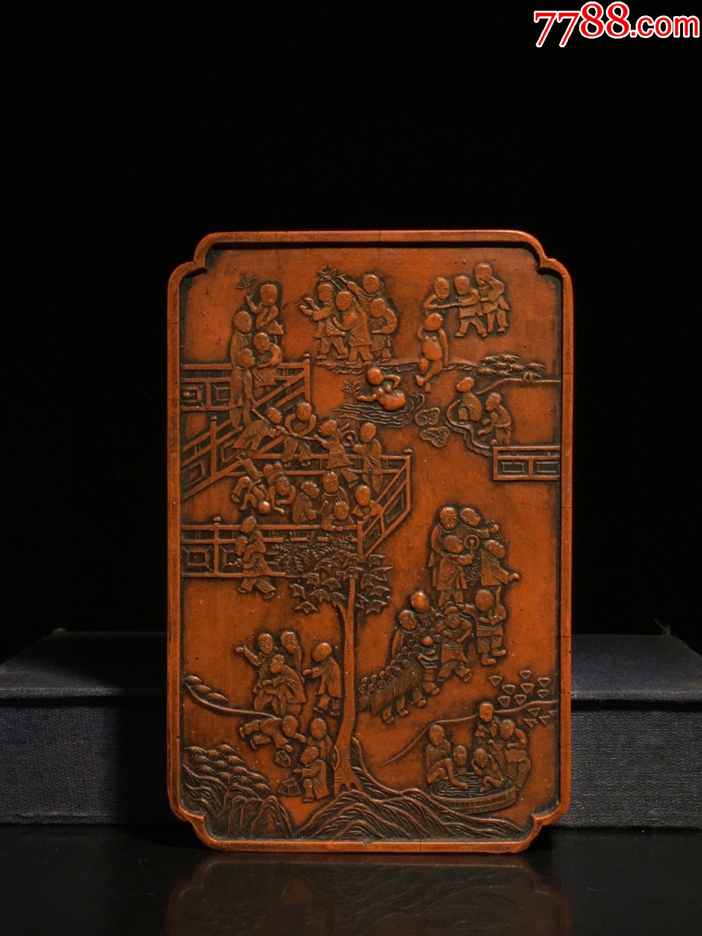 書道具/文房具 古墨X3 百子図 程君房 萬歴甲辰年製銘