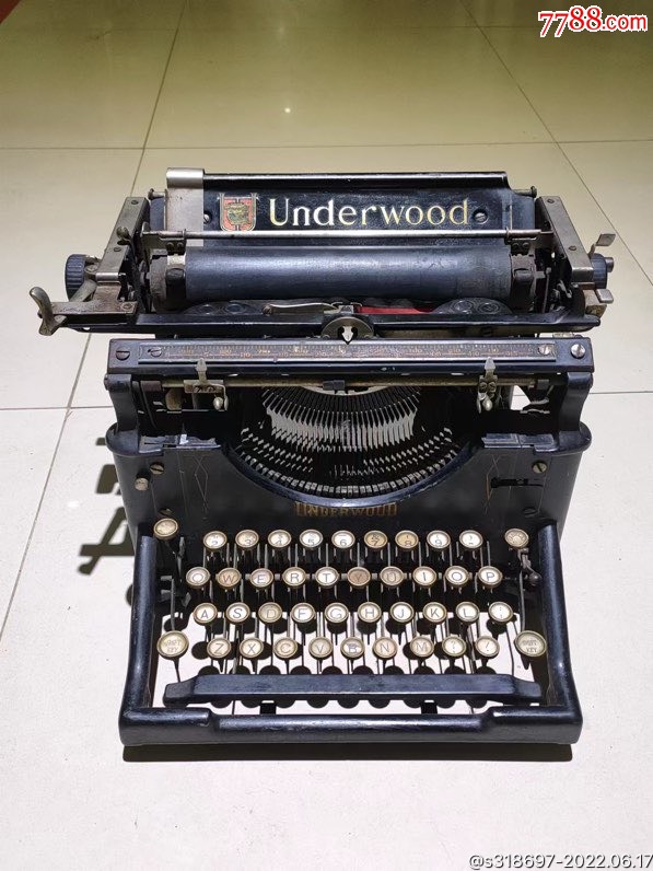 民国时期美国进口安德伍德牌打字机造型精美保存完好品相一流按键灵活