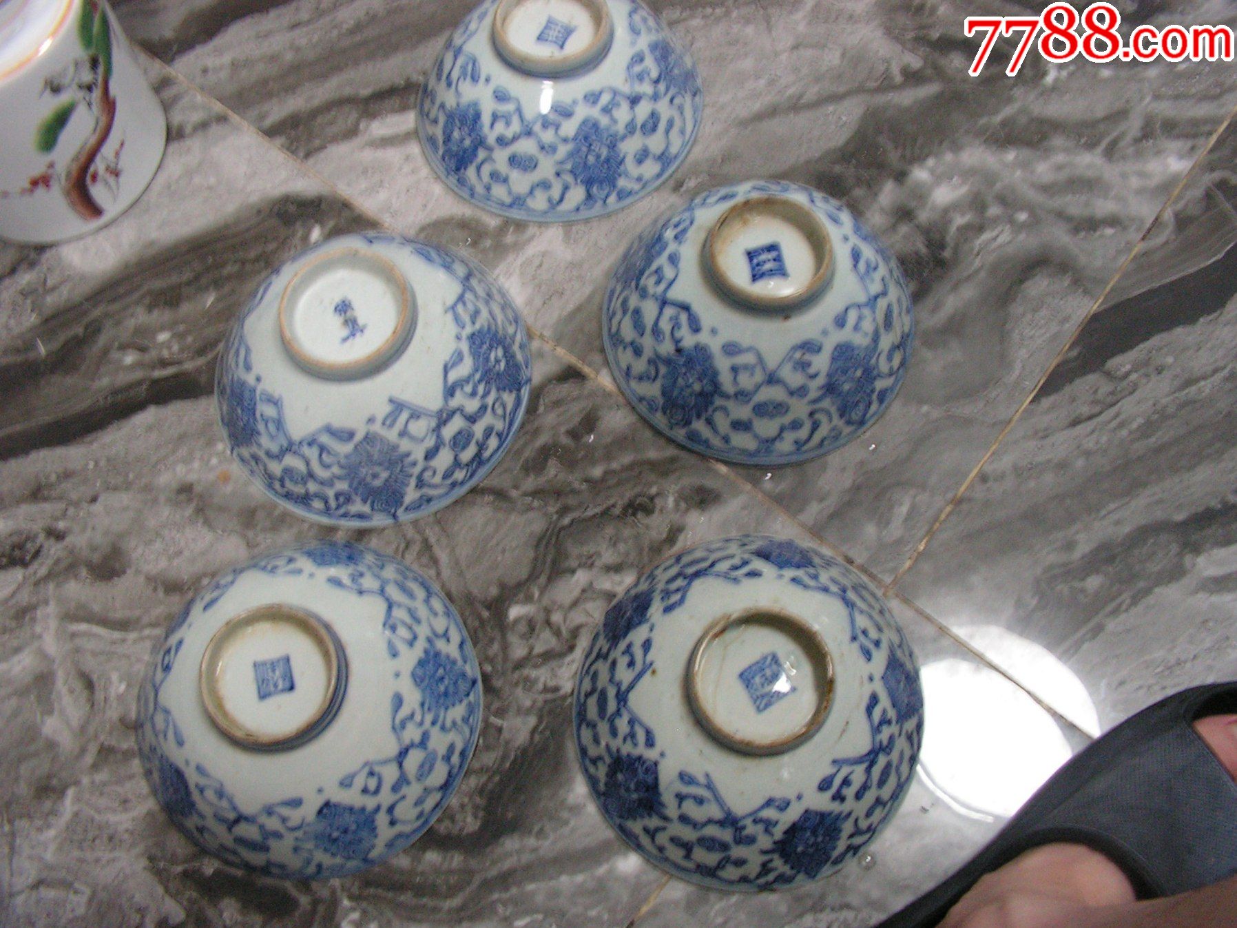 五个清代道光青花缠枝莲纹大碗_价格200元_第1张_7788收藏__收藏热线