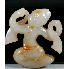 辽金和田玉胡人舞乐玉舞人