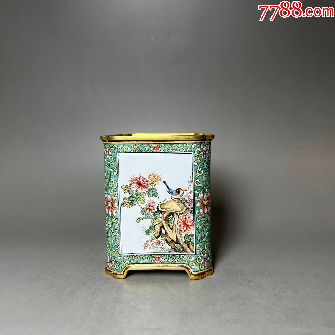 花鸟山水图笔筒_价格7500元_第1张_7788收藏__收藏热线