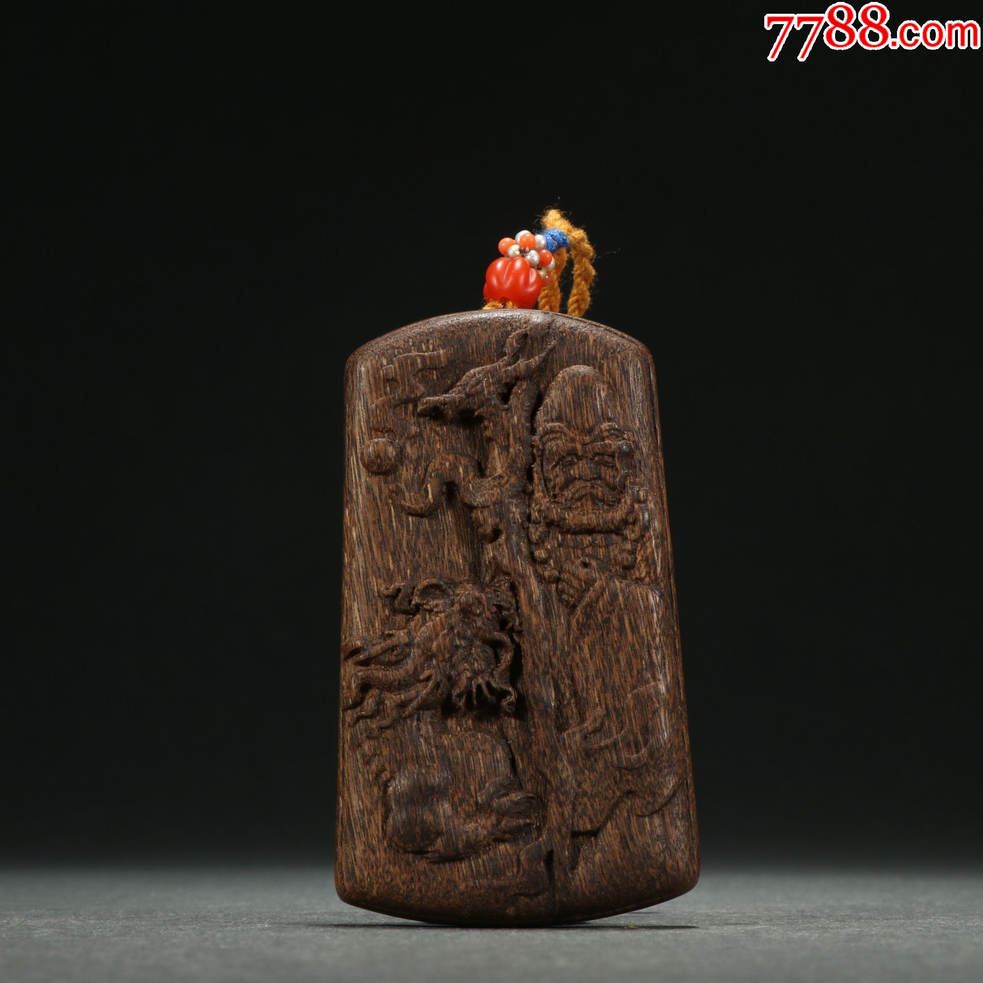 沉香降龙罗汉佩牌