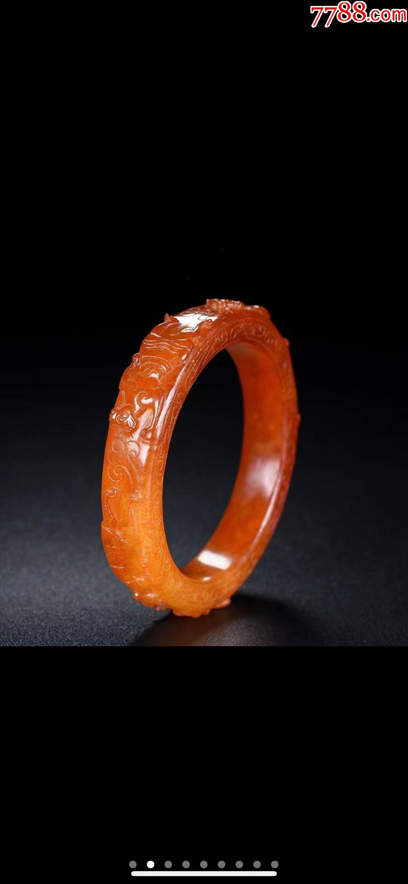 珍品和田玉狩猎纹玉镯a101s30f